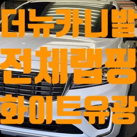 더뉴카니발 전체랩핑 화이트유광 [자동차 색상변경] / 서울 서대문