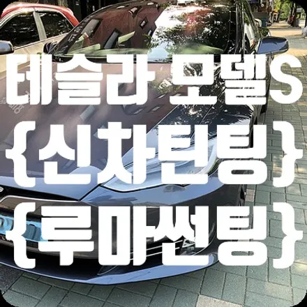 테슬라 모델S 신차틴팅 루마썬팅 시공 / 서울 서대문