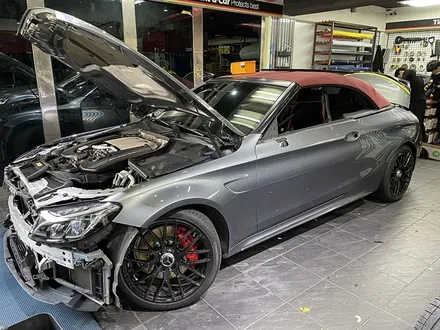 벤츠C63 AMG 카브리올레 전체랩핑 보험처리 재시공 / 서울 서대문