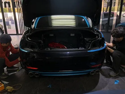 BMW Z4 랩핑보수 뒷범퍼/뒤휀다 부분랩핑 [3M 사틴오션심머] / 서울 서대문