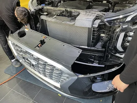 팰리세이드 전체랩핑 투톤 3M2080-SP10 사틴 펄 화이트 / 서울 서대문