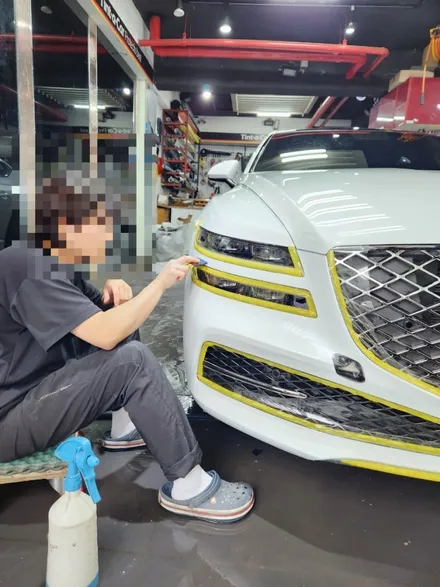 벤츠 glc 범퍼 덴트 복원 / 블랙박스 교체 제네시스 g80 자동차 ppf 랩핑 보험처리 대물 / bmw m2 흠집제거 판금도색 / 서울 서대문구