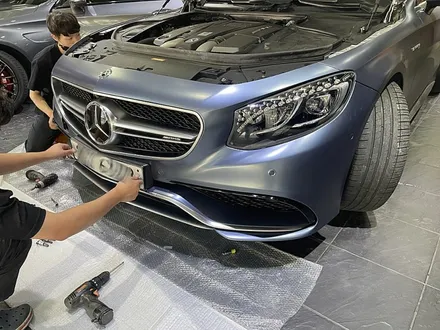 벤츠S63 AMG 쿠페 앞범퍼 복원도색 / 앞범퍼랩핑 / 서울 서대문