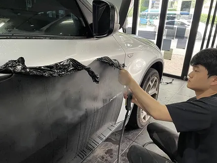전체랩핑 보험처리 BMW X6 석회물누수 랩핑재시공 / 서울 서대문