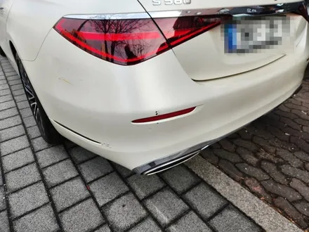 벤츠 S580 범퍼 도장 랩핑 사틴 화이트 무광 차량 래핑 진주색 / 강남구 서초구 송파구 보험처리 / 서울 서대문