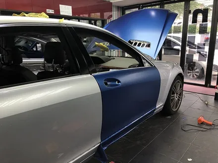 벤츠S550 전체랩핑 사틴메탈릭 다크블루 / 서울 서대문