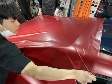 포르쉐 파나메라 전체랩핑 [3M2080-SP273 사틴 뱀파이어 레드] / 서울 서대문