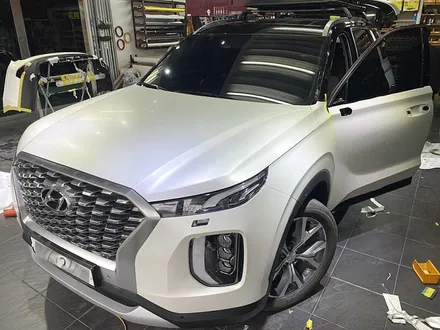 팰리세이드 전체랩핑 투톤 3M2080-SP10 사틴 펄 화이트 / 서울 서대문