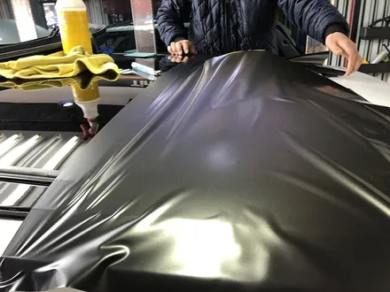 레인지로버 보그 전체랩핑 사틴블랙 / 서울 서대문