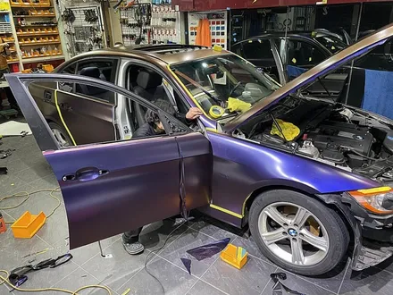 BMW323i E90 전체랩핑 카멜레온 [사틴 로링썬더] / 서울 서대문