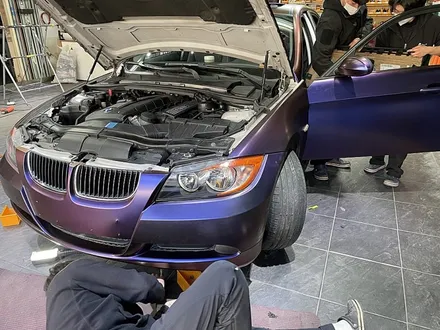 BMW323i E90 전체랩핑 카멜레온 [사틴 로링썬더] / 서울 서대문