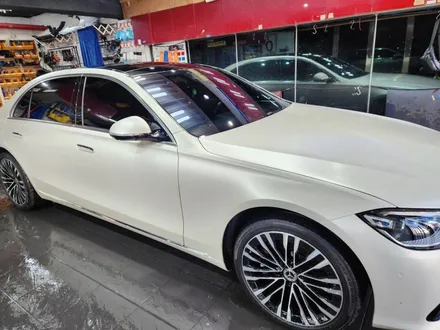 벤츠 S580 범퍼 도장 랩핑 사틴 화이트 무광 차량 래핑 진주색 / 강남구 서초구 송파구 보험처리 / 서울 서대문