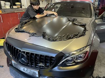 벤츠C63 AMG 카브리올레 전체랩핑 보험처리 재시공 / 서울 서대문