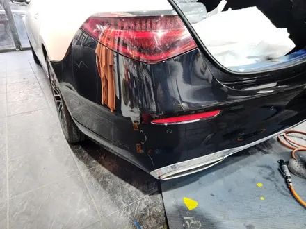 벤츠 S580 범퍼 도장 랩핑 사틴 화이트 무광 차량 래핑 진주색 / 강남구 서초구 송파구 보험처리 / 서울 서대문