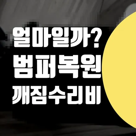 차량 범퍼 복원 가격 ? BMW G60 5시리즈 범퍼 깨짐 수리 업체 / 서울 서대문