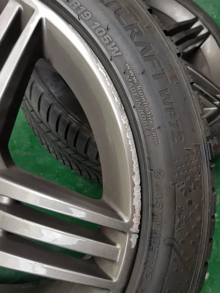 [원조]부산휠복원 벤츠 W221 S63 amg 대략난감! 야매 사꾸라 휠복원 휠도색작업 재생하기! / 부산 기장군