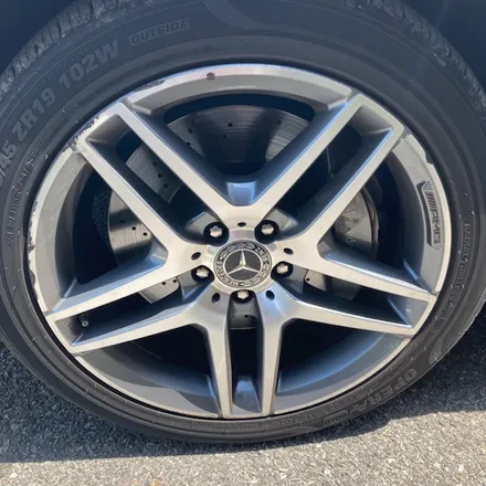 벤츠S400AMG 19인치 주차상처 휠수리 휠복원 휠도색 다야컷팅 재생하기! / 부산 기장군