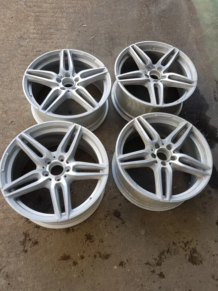 원조[부산휠복원][부산휠수리]벤츠E350amg 19인치 정품휠 휠수리/휠복원/다야컷팅 재생하기! / 부산 기장군