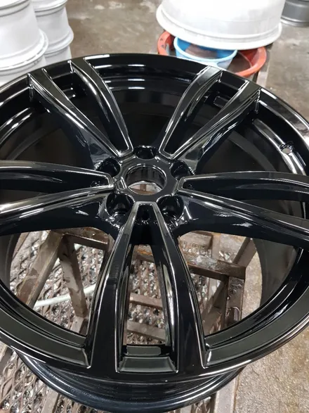 [부산휠수리][부산휠복원][부산휠도색][부산중고휠] BMW G시리즈647M 주차상처 수정후 블랙유광 커스텀 도장! / 부산 기장군