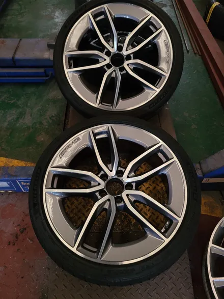 [부산휠복원] 벤츠 E53 AMG 20인치 주차상처 휠수리 휠복원 가격은? / 부산 기장군