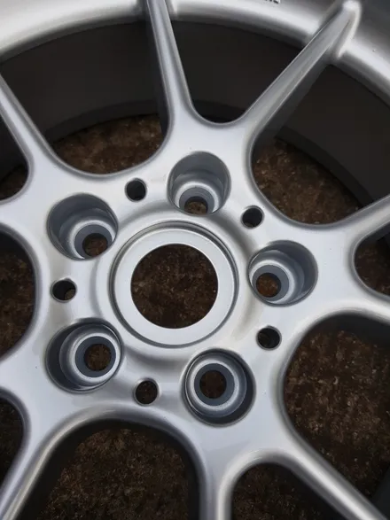 [원조][부산휠수리][부산휠복원][부산중고휠][부산휠도색] BMW E시리즈용 BBS RC17인치 모델 휠복원 휠수리 휠도색! 하이퍼실버 분체도장! / 부산 기장군
