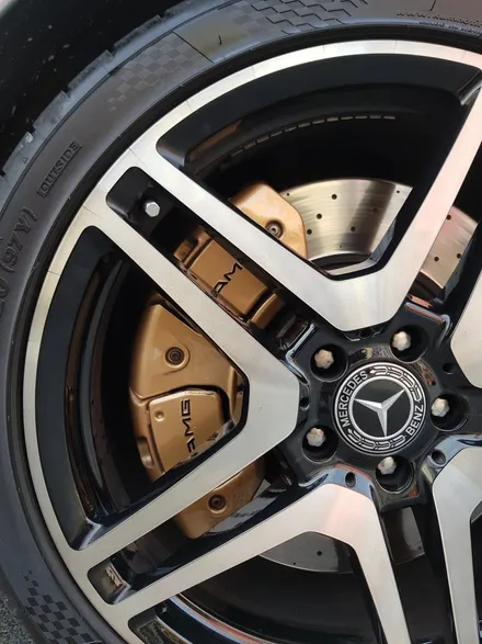 원조[부산휠수리][부산휠도색]벤츠SL63amg 캘리퍼도장/캘리퍼도색 작업! / 부산 기장군