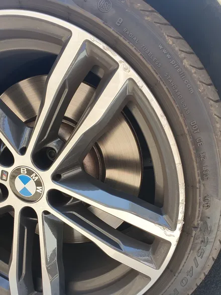 [원조]부산휠복원 BMW 430 19인치 704M 주차상처 휠수리 휠복원 다야컷팅 재생하기! / 부산 기장군