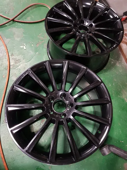 원조[부산휠복원][부산휠수리][부산중고휠] 벤츠S350 20인치 마차휠 대략난감 휠수리/휠복원/다야컷팅 재생하기 / 부산 기장군