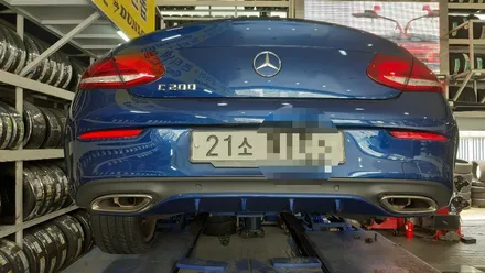 원조[부산휠복원][부산휠수리]벤츠 C200Amg 19인치 주차상처 휠수리 휠복원 다야컷팅 재생하기! / 부산 기장군