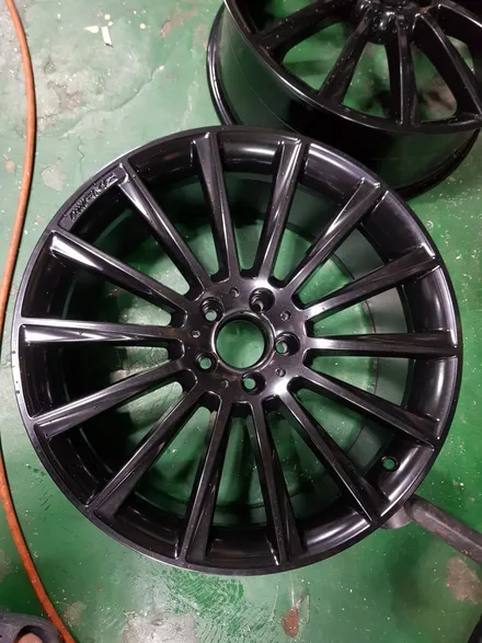 원조[부산휠복원][부산휠수리][부산중고휠] 벤츠S350 20인치 마차휠 대략난감 휠수리/휠복원/다야컷팅 재생하기 / 부산 기장군