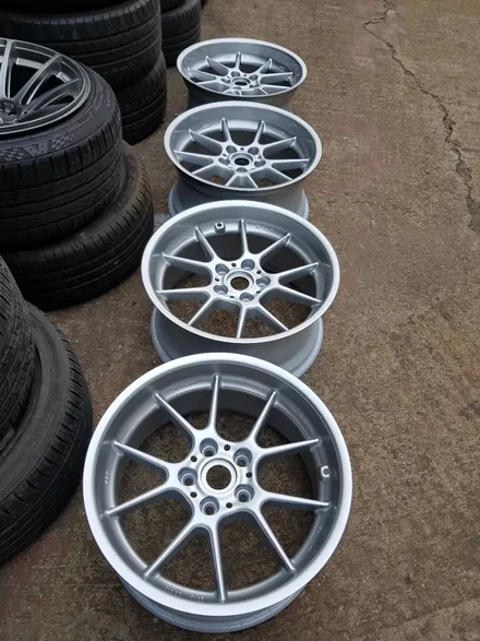 [원조][부산휠수리][부산휠복원][부산중고휠][부산휠도색] BMW E시리즈용 BBS RC17인치 모델 휠복원 휠수리 휠도색! 하이퍼실버 분체도장! / 부산 기장군