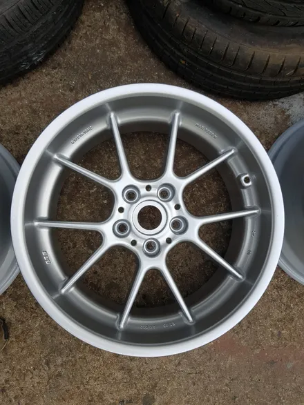 [원조][부산휠수리][부산휠복원][부산중고휠][부산휠도색] BMW E시리즈용 BBS RC17인치 모델 휠복원 휠수리 휠도색! 하이퍼실버 분체도장! / 부산 기장군