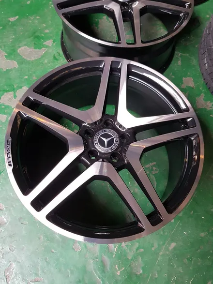 원조[부산휠복원][부산휠수리] [벤츠휠복원.[벤츠휠수리]벤츠w221-S63amg 20인치 단조 포밍휠 주차상처 휠수리/휠복원/다야컷팅재생! / 부산 기장군
