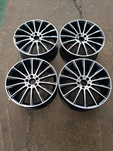 원조[부산휠복원][부산휠수리][부산중고휠] 벤츠S350 20인치 마차휠 대략난감 휠수리/휠복원/다야컷팅 재생하기 / 부산 기장군