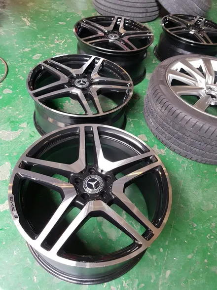원조[부산휠복원][부산휠수리] [벤츠휠복원.[벤츠휠수리]벤츠w221-S63amg 20인치 단조 포밍휠 주차상처 휠수리/휠복원/다야컷팅재생! / 부산 기장군