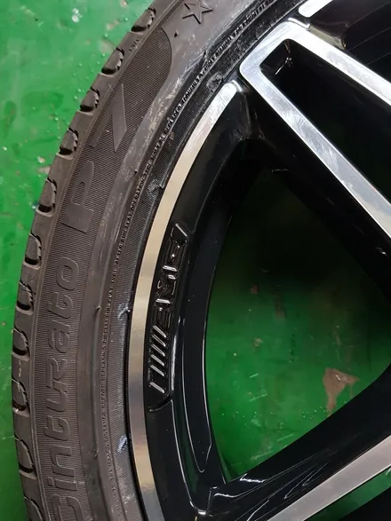 원조[부산휠복원][부산휠수리]벤츠E350amg 19인치 정품휠 휠수리/휠복원/다야컷팅 재생하기! / 부산 기장군