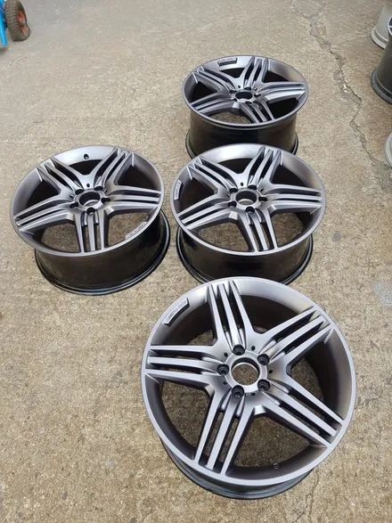 [원조]부산휠복원 벤츠 W221 S63 amg 대략난감! 야매 사꾸라 휠복원 휠도색작업 재생하기! / 부산 기장군