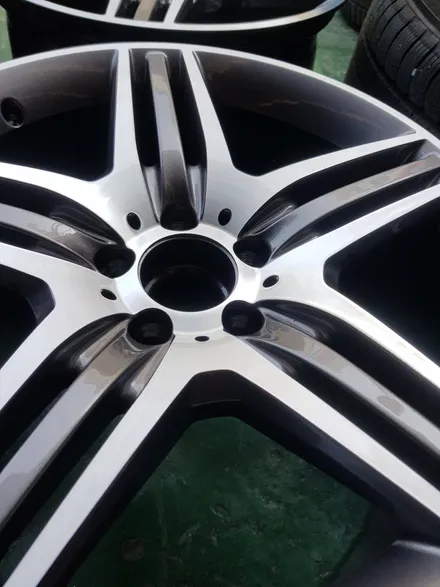 [원조]부산휠복원 벤츠 W221 S63 amg 대략난감! 야매 사꾸라 휠복원 휠도색작업 재생하기! / 부산 기장군