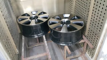 [부산휠복원][부산후리수리]랜드로버 보그 22인치 블랙다야컷팅 휠수리/휠복원 커스텀작업! / 부산 기장군