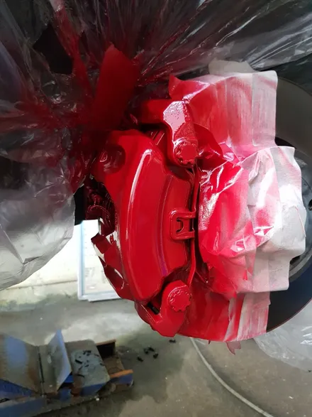 원조[부산휠복원][부산휠수리]벤츠E250까브리올레 캘리퍼도색 대충 야매작업! / 부산 기장군