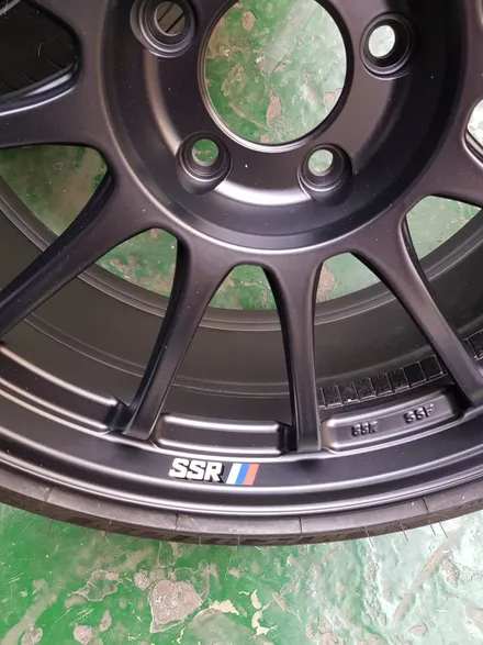 [원조][부산휠복원][부산휠수리][부산휠도색]SSR TYPE-F 주차상처 휠수리/휠복원/맷블랙 분체도장 / 부산 기장군