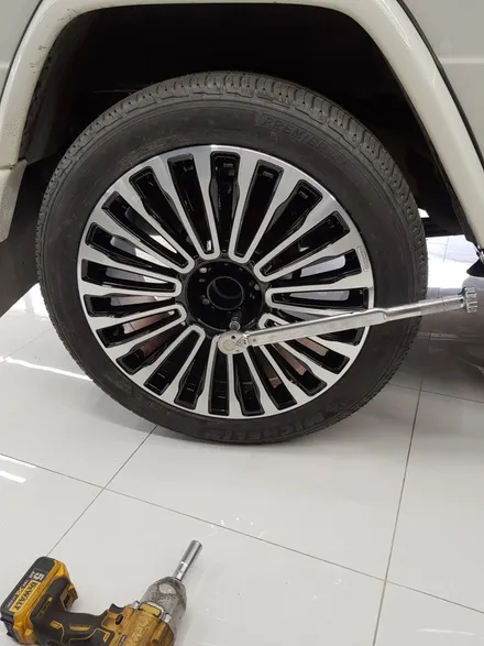 원조[부산휠복원][부산휠수리]G63Amg  G바겐 22인치 만소리휠 다야컷팅 재생하기! / 부산 기장군