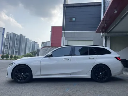 BMW 3시리즈 투어링 유광블랙 휠도색 작업.
