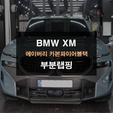 BMW XM랩핑 카본파이버블랙 부분 시공 / 수원,광교,동탄