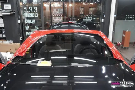 수원자동차랩핑 BMW420i 컨버터블 카마인레드 전체랩핑 / 경기 수원 영통