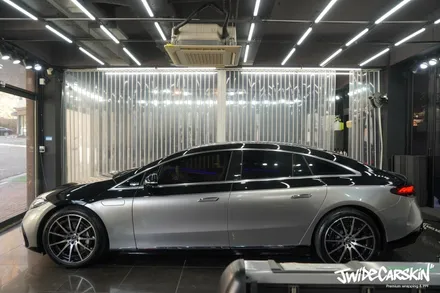 광교랩핑 전문업체 제이와이드, 벤츠 EQS450+ 오토벨벳 GT 실버 듀오톤 랩핑 시공기 / 경기 수원 영통