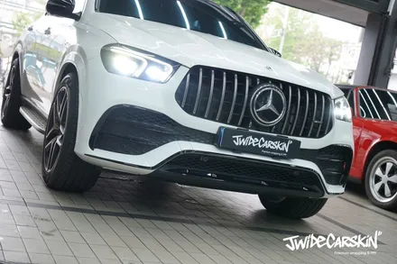수원랩핑 벤츠 GLE53 AMG 루프스킨 사이드미러 크롬죽이기 부분랩핑 / 경기 수원