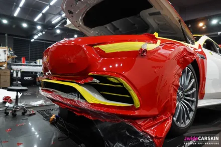 벤츠 GT43AMG 3M2080 유광핫로드레드 전체랩핑 / 수원,광교,동탄
