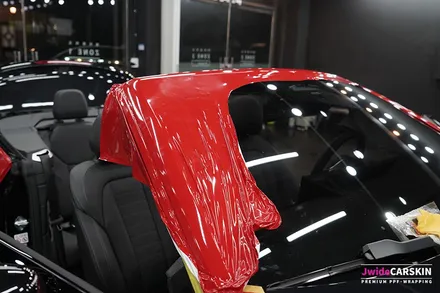 수원자동차랩핑 BMW420i 컨버터블 카마인레드 전체랩핑 / 경기 수원 영통