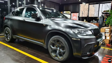 화성 반광랩핑 BMW X6 3M2080필름 사틴블랙 / 경기 수원 영통